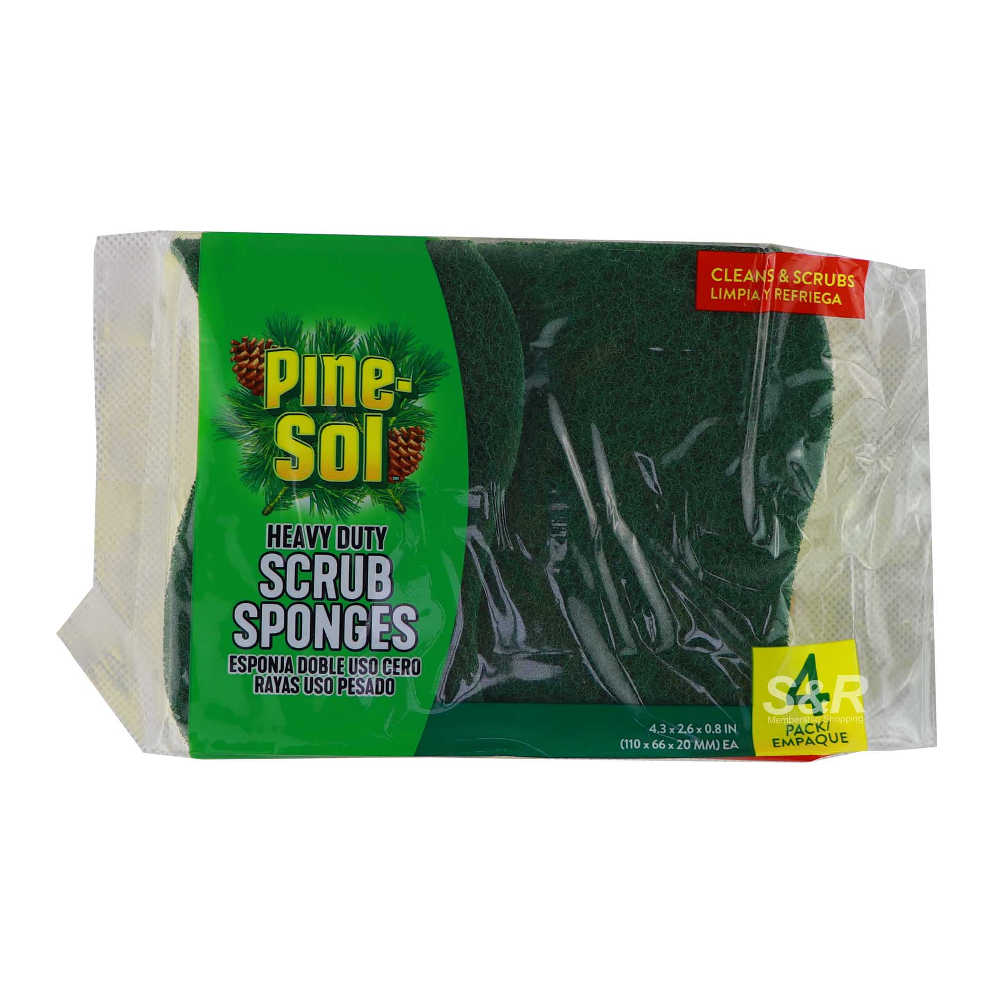 Pine-Sol Non-Scratch Heavy Duty Scrub Sponges 4 packs Pine-Sol Non-Scratch Heavy Duty Scrub Sponges 4 packs